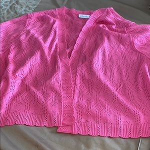 Pink lace cardigan